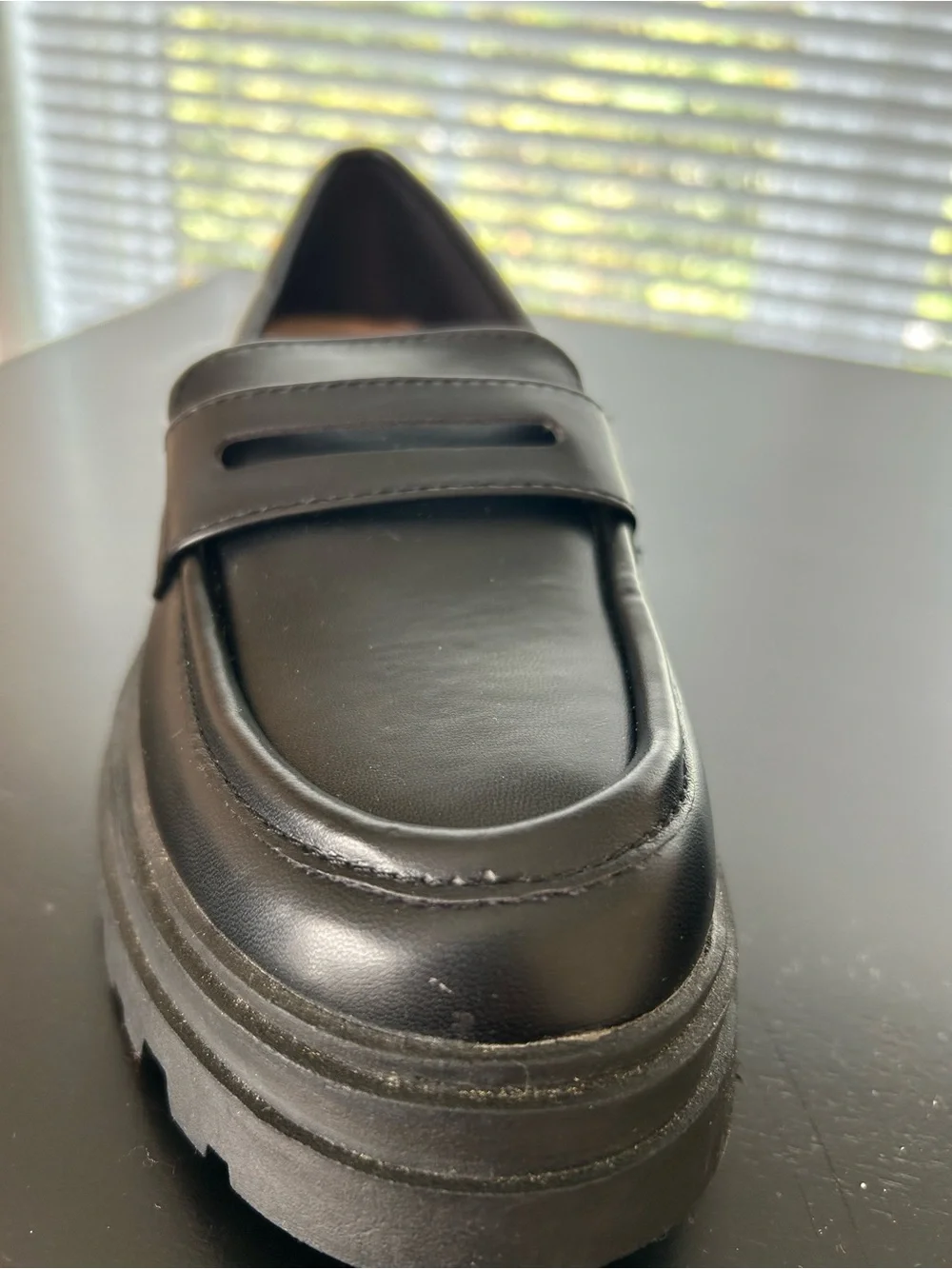 A new day Black Chunky Platform Penny Loafers